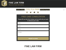 Tablet Screenshot of fineinjurylaw.com